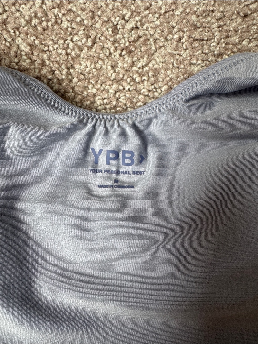 YPB Light Blue Cropped Tank Top - Picture 4 of 4